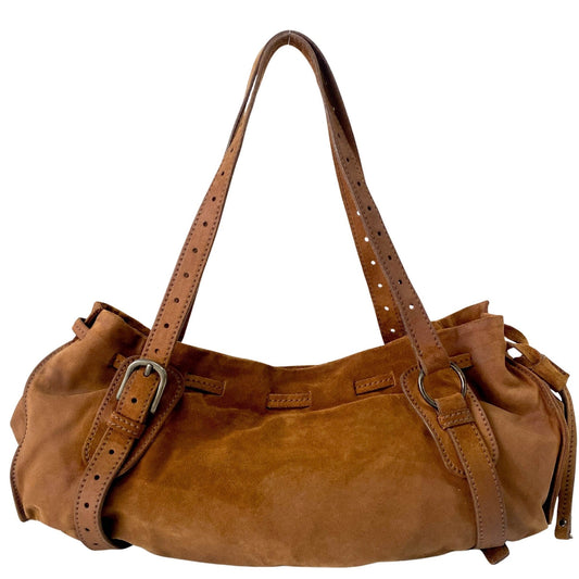 MIU MIU Brown Suede Shoulder Bag, in , Sold by HIVE PRELOVED - Shoulder Bags, ,