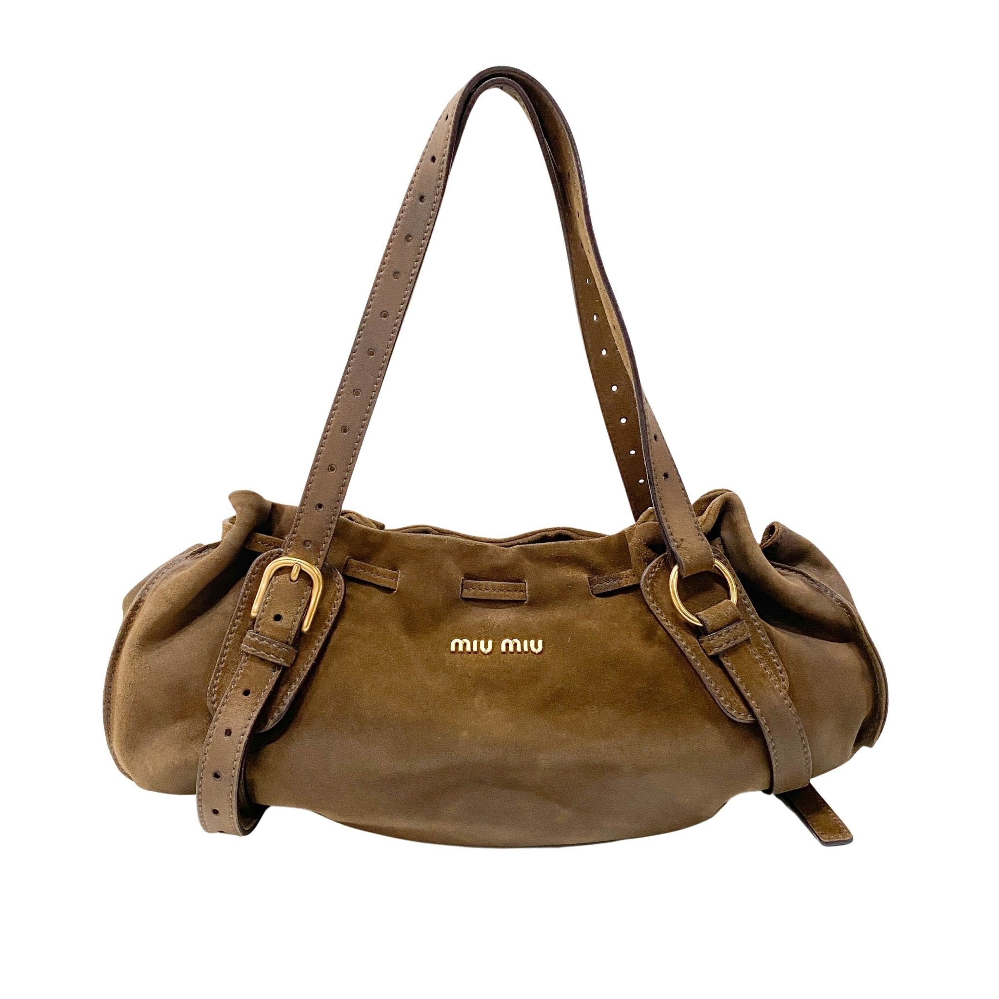 Miu Miu Brown Suede Shoulder Bag | italist