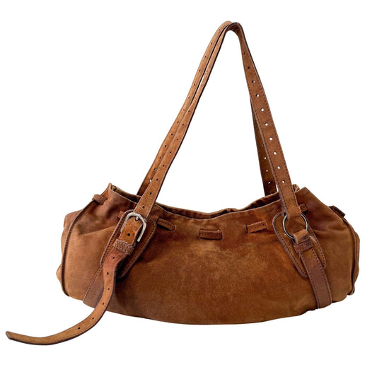 MIU MIU Brown Suede Shoulder Bag, in , Sold by HIVE PRELOVED - Shoulder Bags, ,