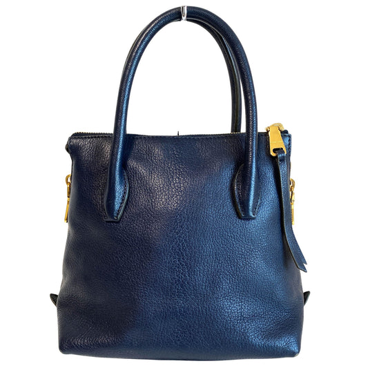 MIU MIU Navy Leather Top Handle With Crossbody Strap Bag, in , Sold by HIVE PRELOVED - Crossbody bags, Handle Bags,