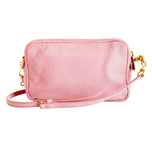 MIU MIU Pink Leather Camera Bag With Crossbody Strap, in , Sold by HIVE PRELOVED - Crossbody bags, ,