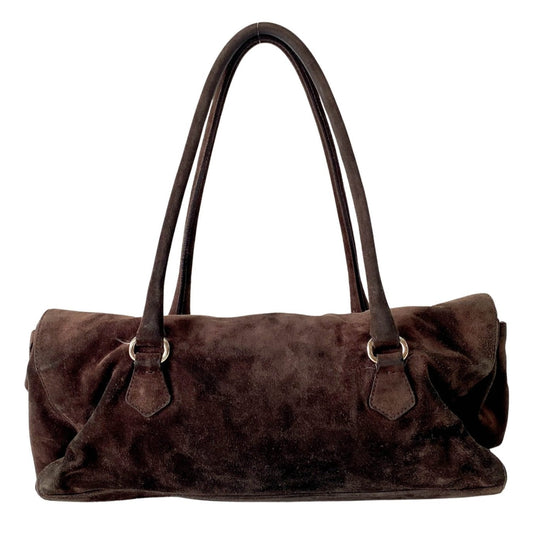 PRADA Archive Suede Brown Shoulder Bag, in , Sold by HIVE PRELOVED - Shoulder Bags, ,