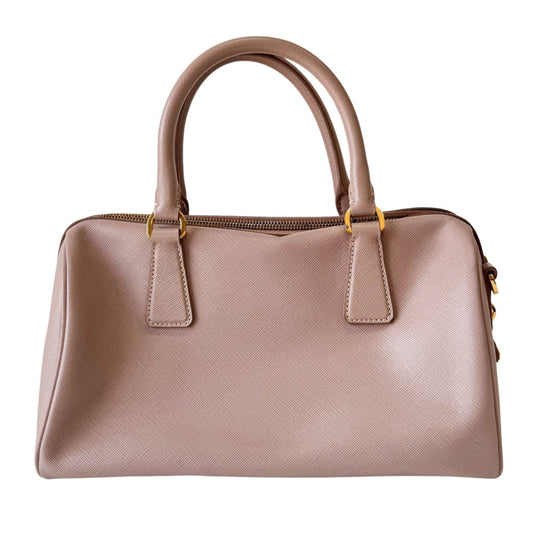 PRADA Beige Pink Leather Top Handle Bag, in , Sold by HIVE PRELOVED - Handle Bags, Shoulder Bags,