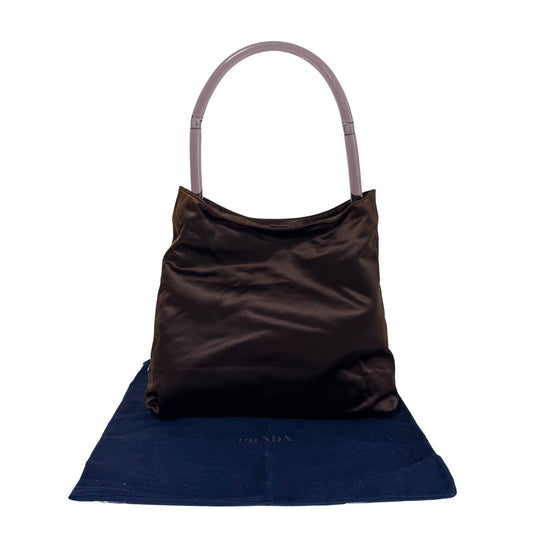 PRADA Satin Lucite Brown Hobo Bag, in , Sold by HIVE PRELOVED - Shoulder Bags, ,