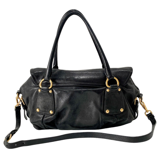 PRADA Sturdy Black Leather & Gold Hardware Shoulder Bag, in , Sold by HIVE PRELOVED - Shoulder Bags, ,