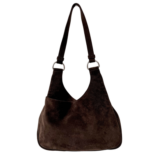 PRADA Suede Brown Shoulder Bag, in , Sold by HIVE PRELOVED - Shoulder Bags, ,