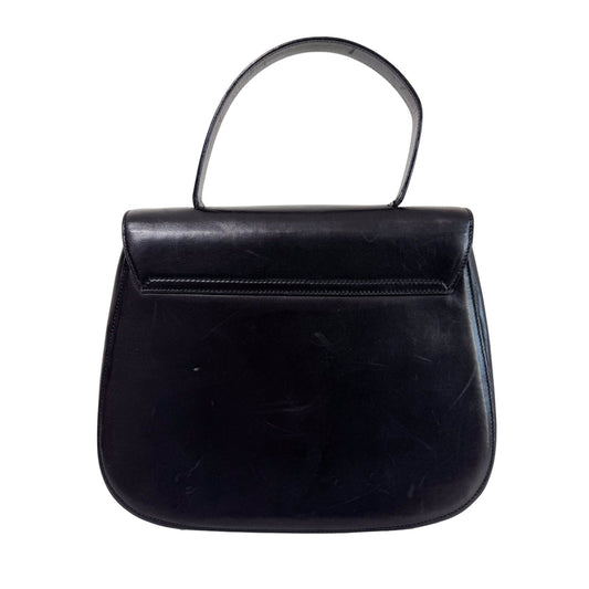 PRADA Vintage Black Leather Top Handle Bag, in , Sold by HIVE PRELOVED - Handle Bags, ,