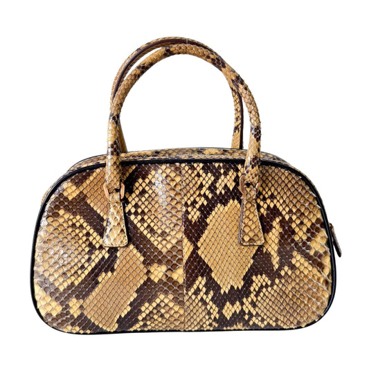 PRADA Yellow Leather Top Handle Bag, in , Sold by HIVE PRELOVED - Handle Bags, ,