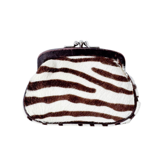 PRADA Zebra Print Pony Hair Coin Pouch, in , Sold by HIVE PRELOVED - Pouches, ,