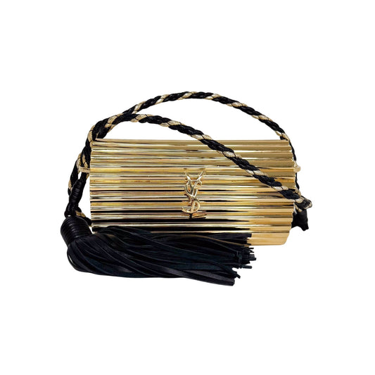 SAINT LAURENT 1880's Metal Tassel Shoulder Bag Gold, in , Sold by HIVE PRELOVED - Shoulder Bags, ,
