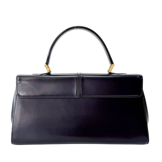 SAINT LAURENT Black Calf Leather Handle Bag, in , Sold by HIVE PRELOVED - Handle Bags, ,
