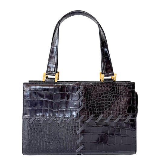 SAINT LAURENT Horizontal Black Leather Handbag, in , Sold by HIVE PRELOVED - Handle Bags, ,