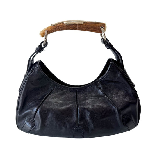 SAINT LAURENT Mini Mombasa Black Leather Shoulder Bag, in , Sold by HIVE PRELOVED - Handle Bags, ,