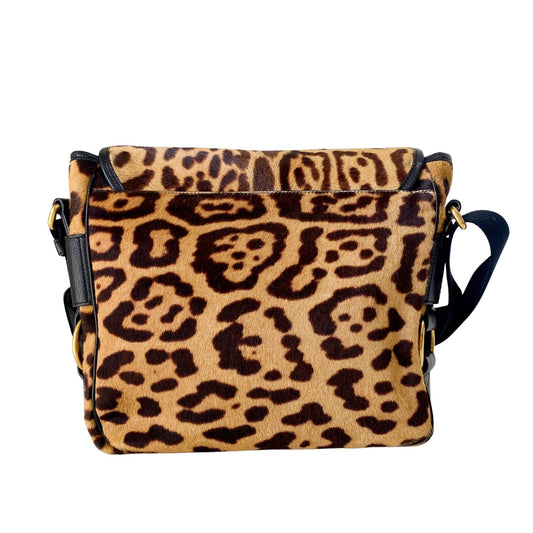 SAINT LAURENT Rive Gauche Colt Leopard Print Crossbody Bag, in , Sold by HIVE PRELOVED - Crossbody bags, Shoulder Bags,