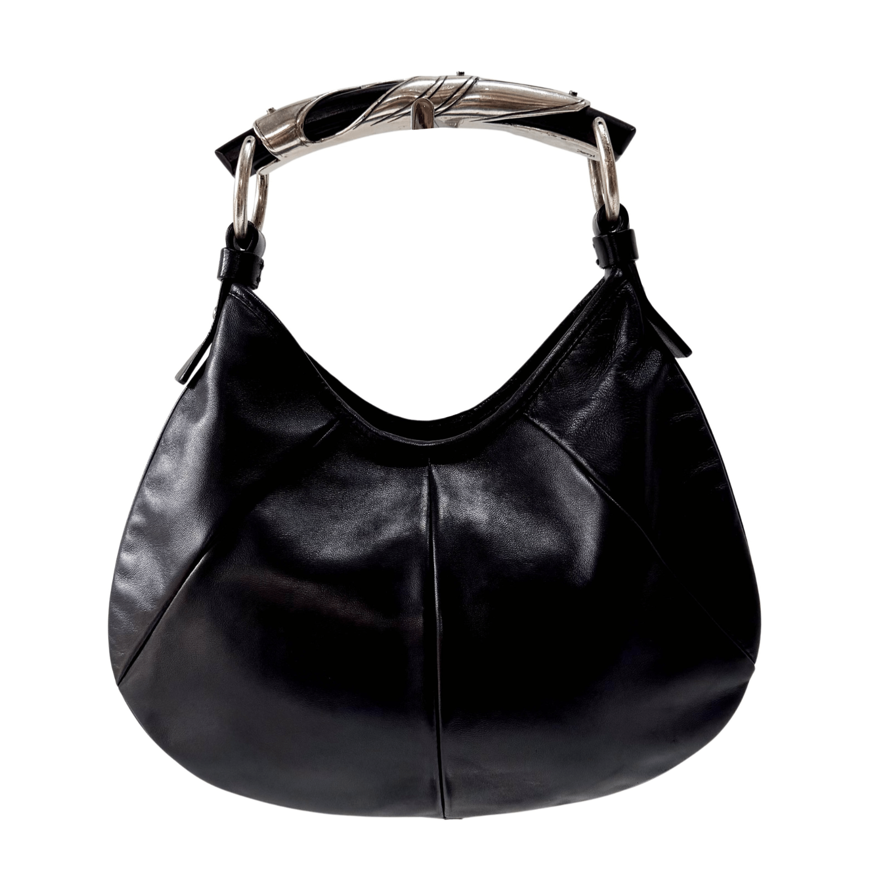 SAINT LAURENT YSL Mini Mombasa Black Leather Shoulder Bag