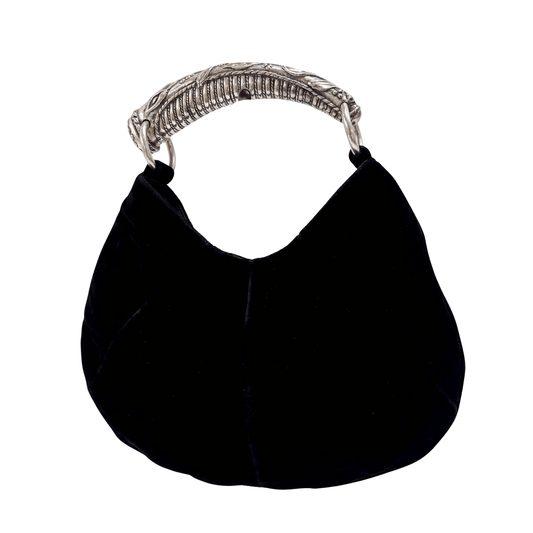 SAINT LAURENT YSL Mini Mombasa Black Velvet Hand Bag, in , Sold by HIVE PRELOVED - Handle Bags, Shoulder Bags,