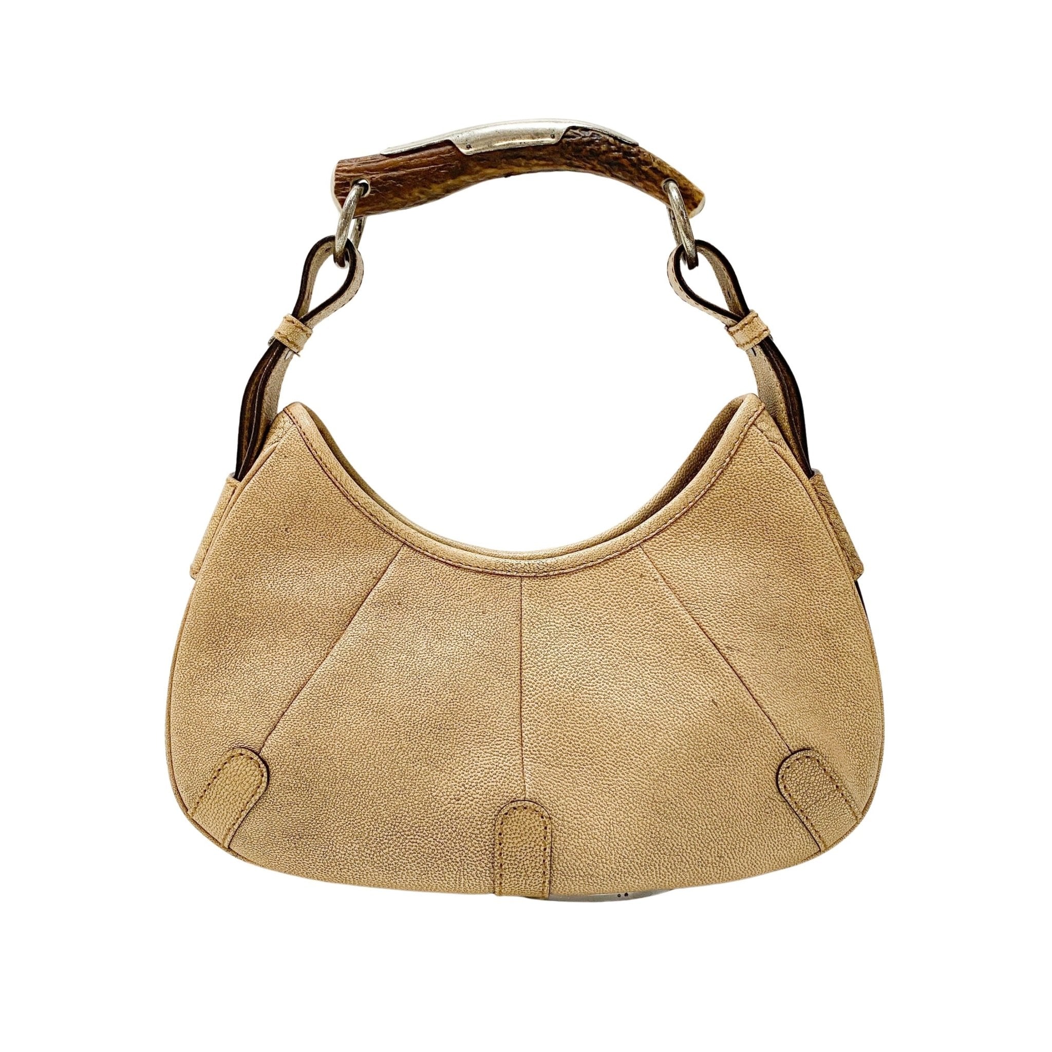 SAINT LAURENT YSL Mombasa Beige Leather Shoulder Bag – HIVE