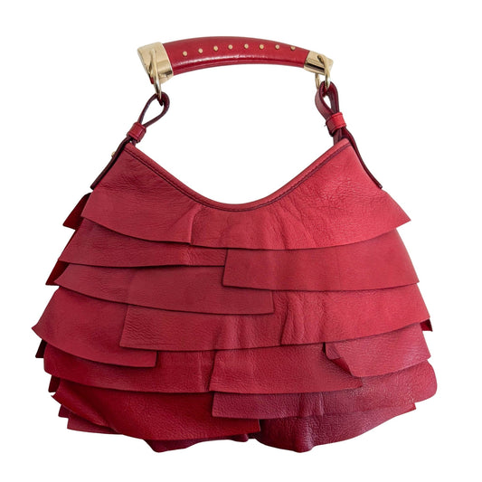SALVATORE FERRAGAMO Saint - Tropez Frill Mini Shoulder Bag Red, in , Sold by HIVE PRELOVED - Handle Bags, ,