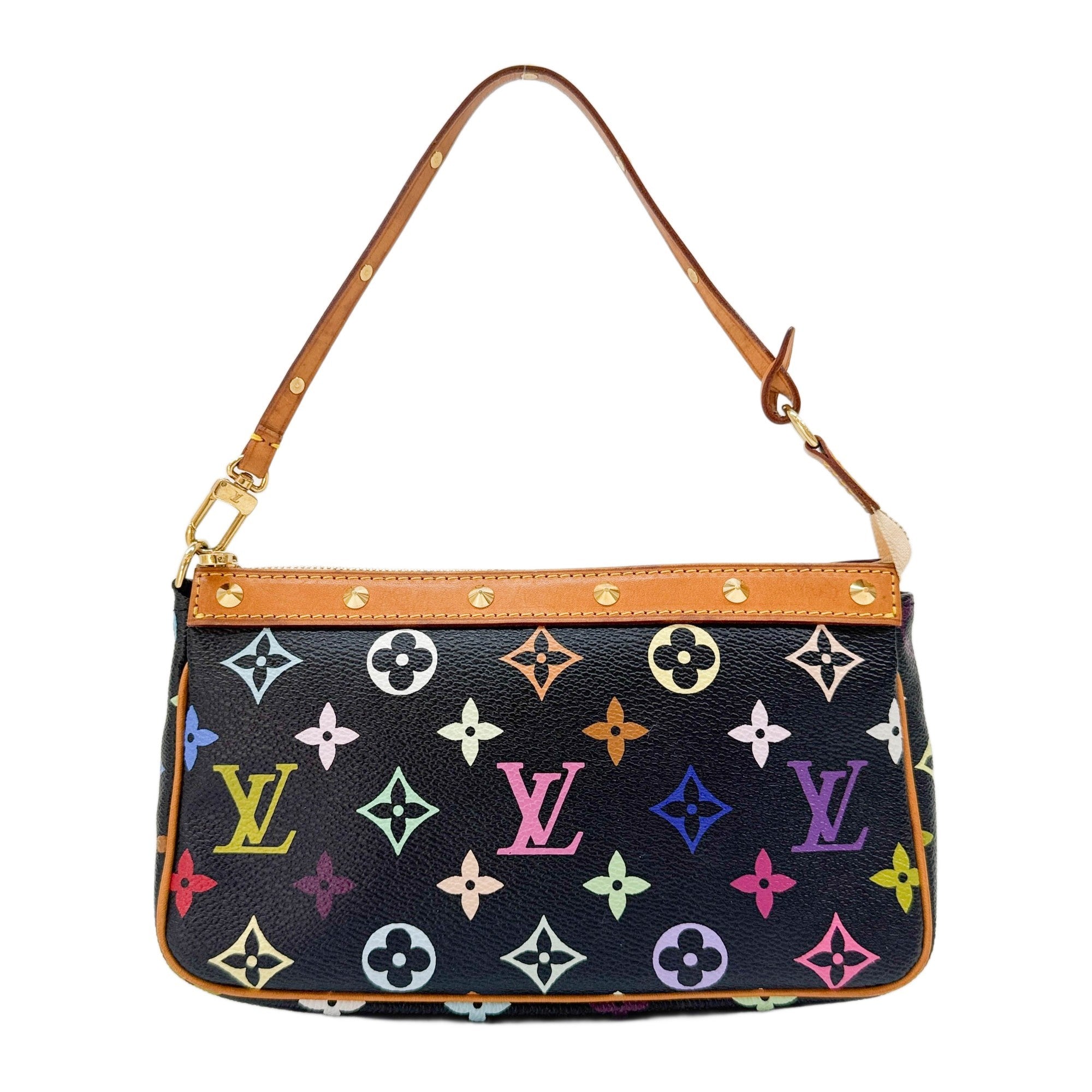 LV x Takashi Murakami Black Canvas Pochette Accessoire