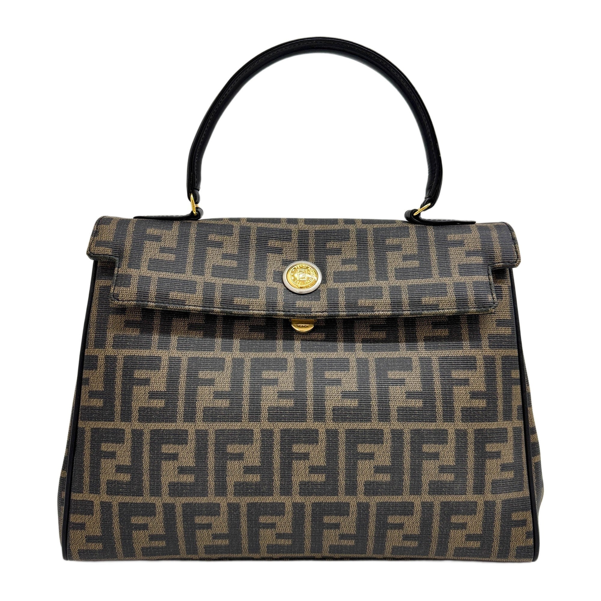 Brown Zucca Canvas Hand Bag