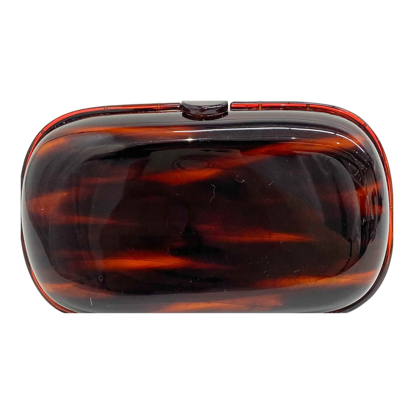 Tortoise Shell Brown Resin Clutch Bag