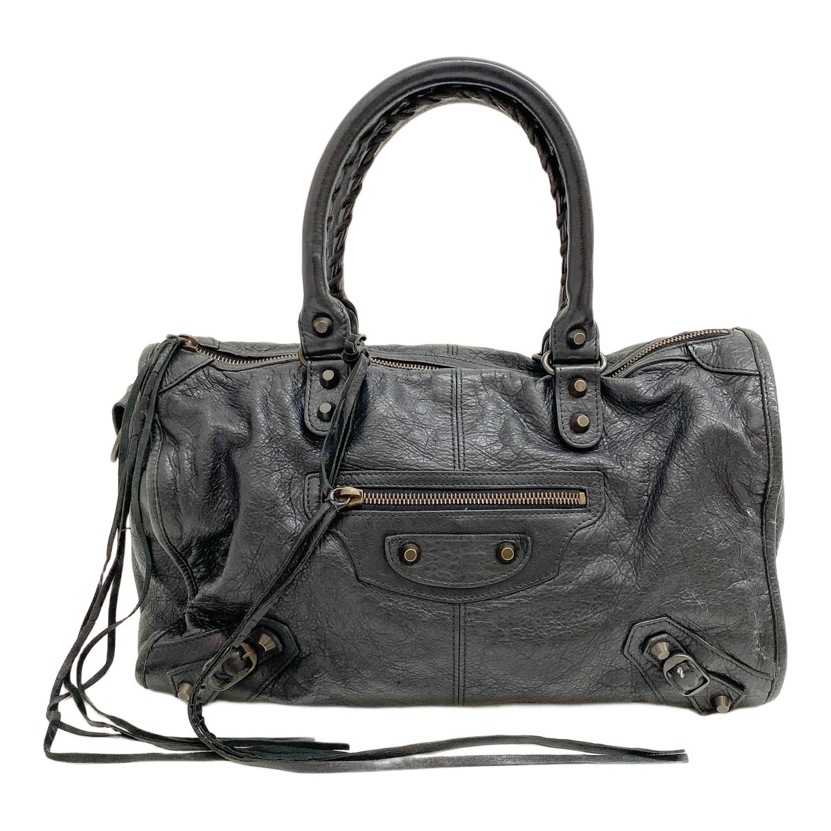 Twiggy Black Leather Two Way Bag