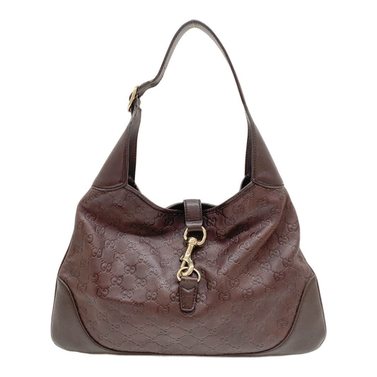 Jackie Guccissima Brown Leather Shoulder Bag