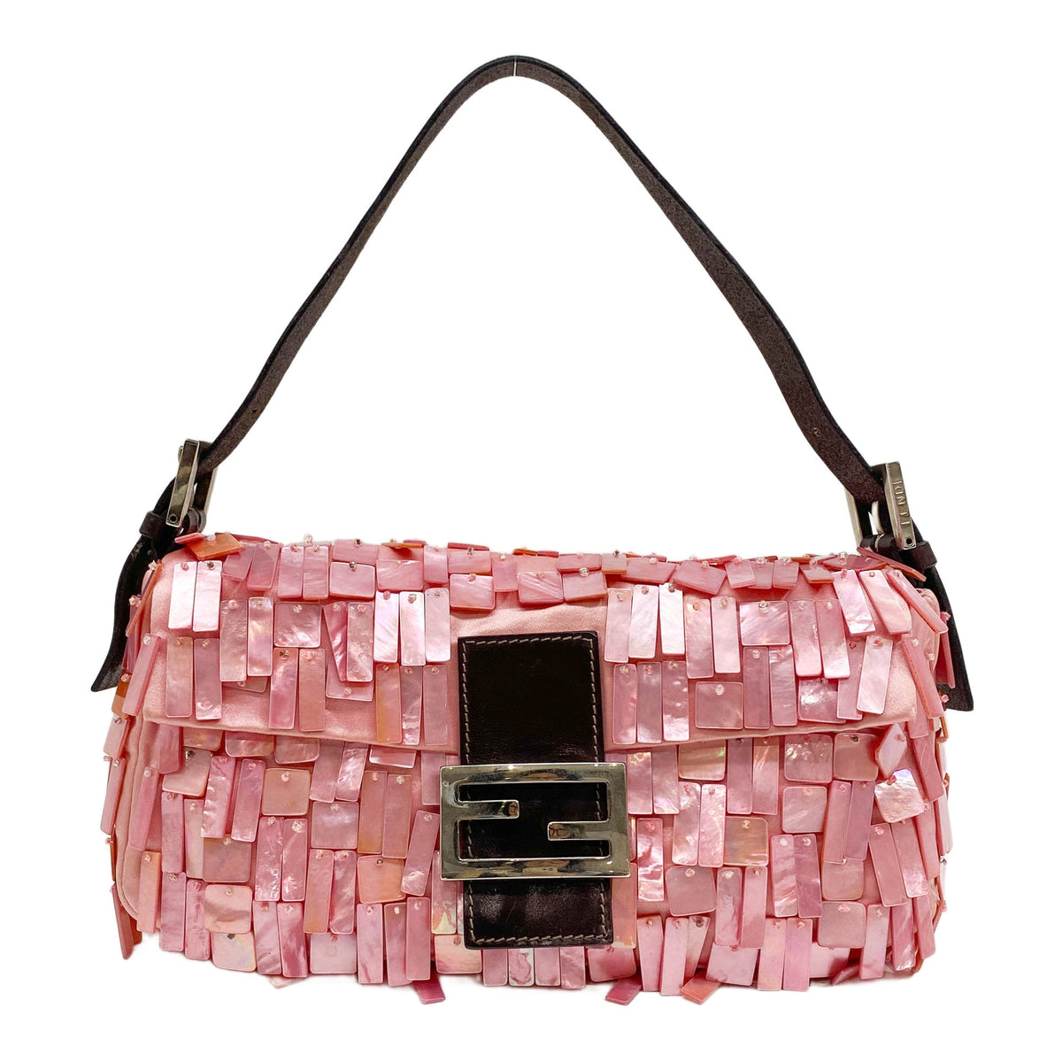 Baguette Pink Mother of Pearl Shoulder Bag