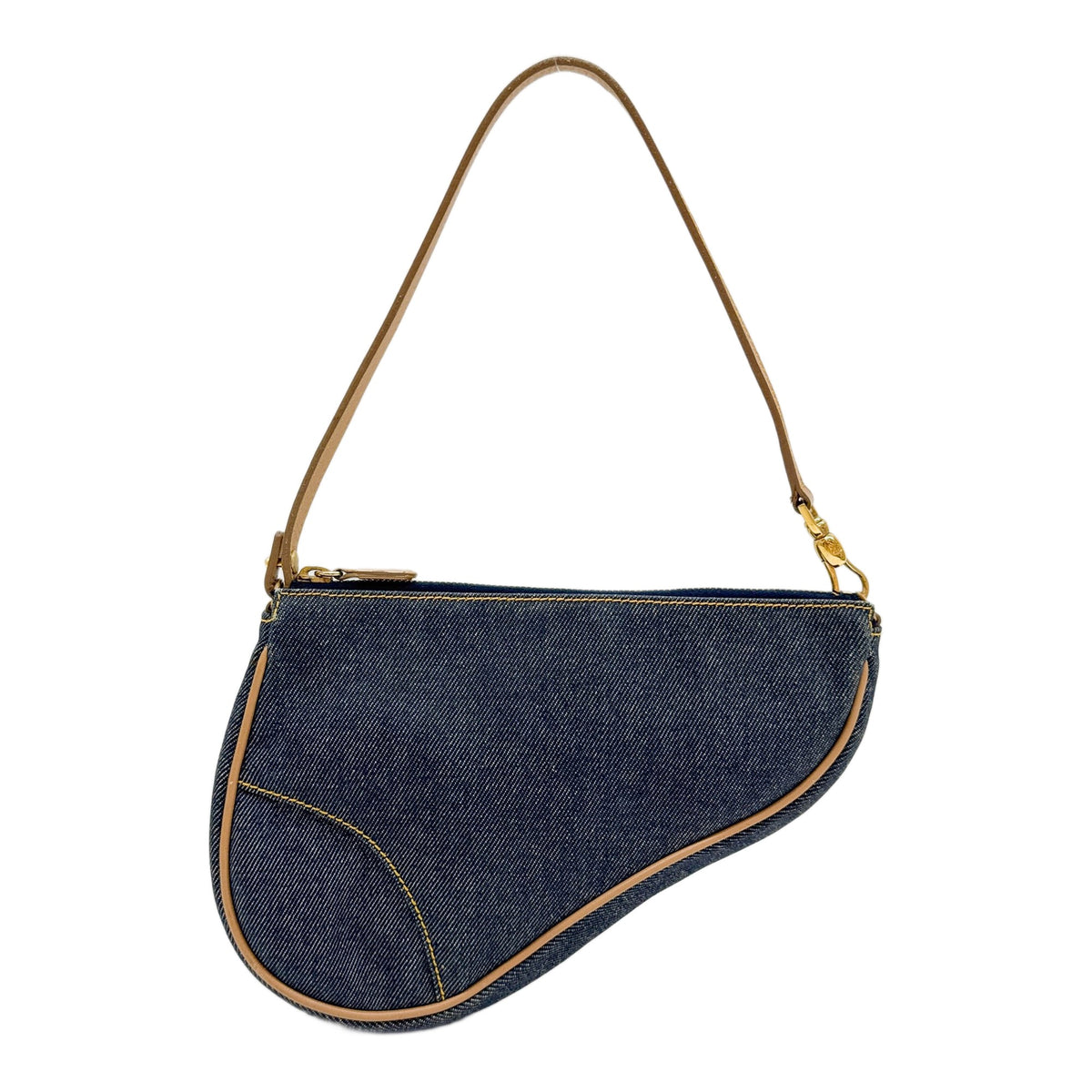 Mini Saddle Blue Denim Handle Bag