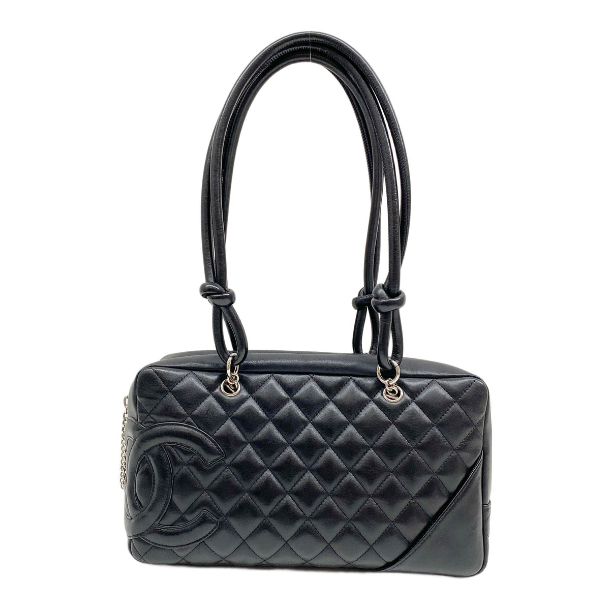 Cambon Large Rectangle 2003-2004 Matelasse Black Leather Shoulder Bag