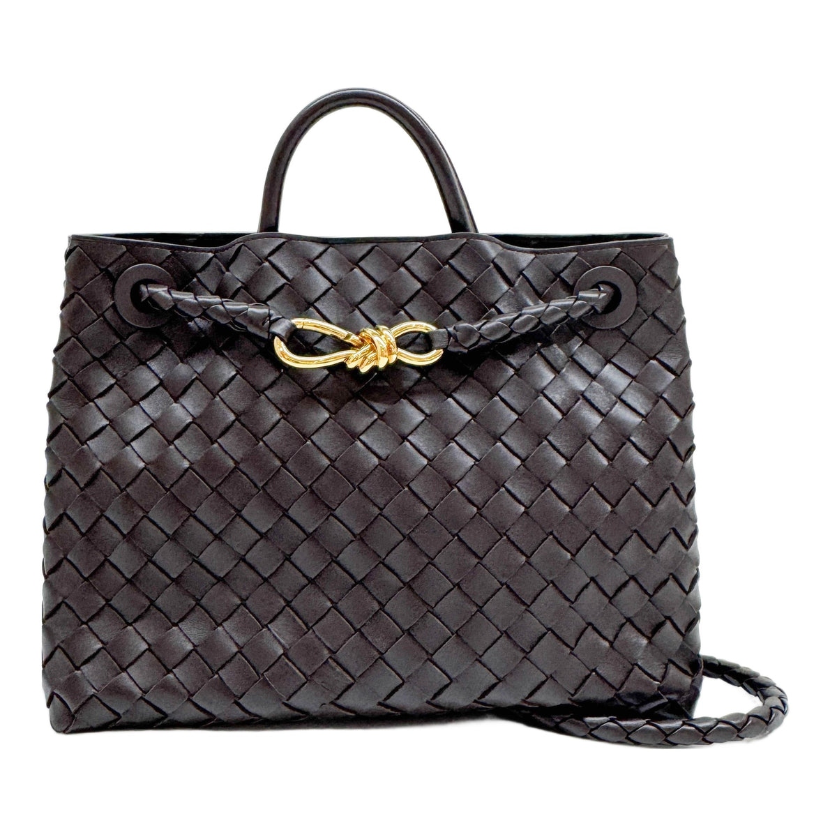Intrecciato AndiamovBrown Leather Tote Bag