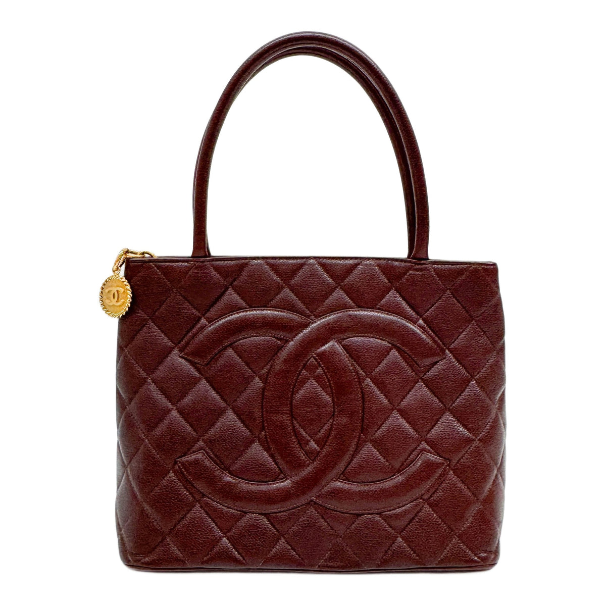 Médaillon 2000-2002 Matelasse Brown Caviar Leather Tote Bag