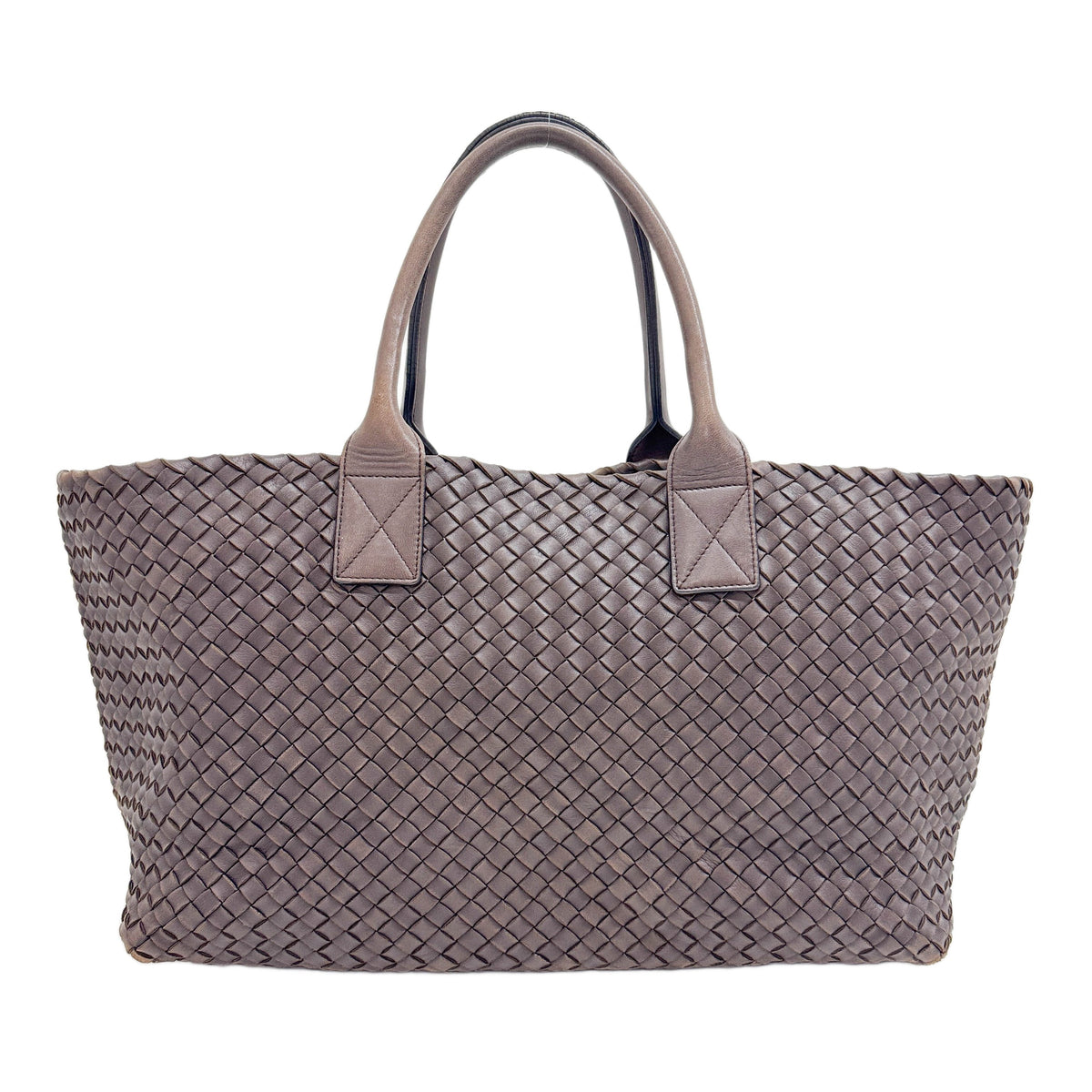 Cabat Intrecciato Brown Leather Tote Bag