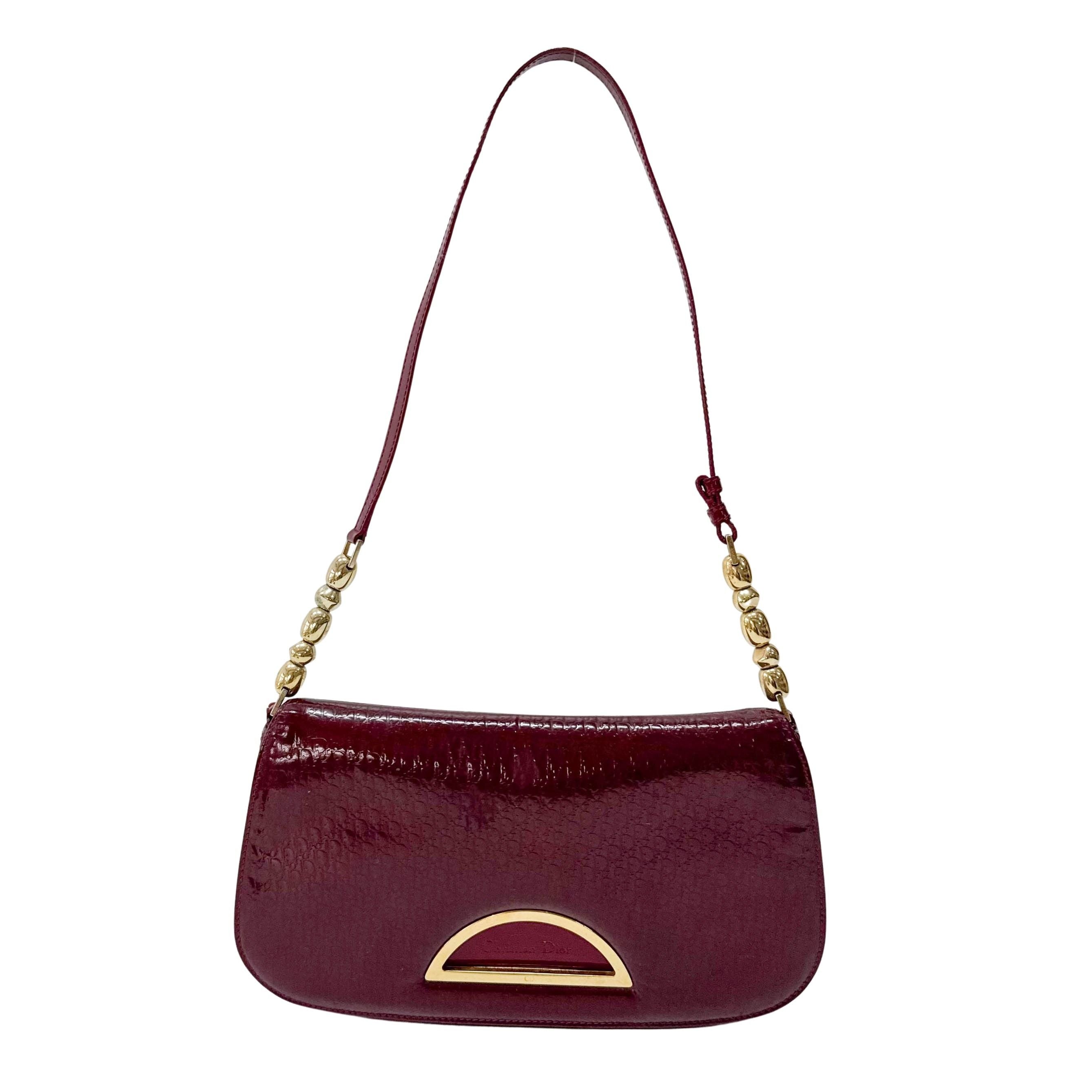 Limited Edition Malice Pearl Red Patent Leather Shoulder Bag