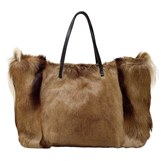 Brown Pony Hair Tote Bag