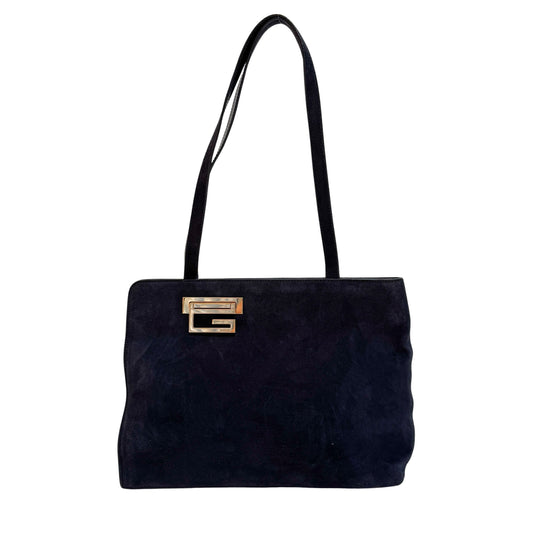 Black Suede Tote Bag