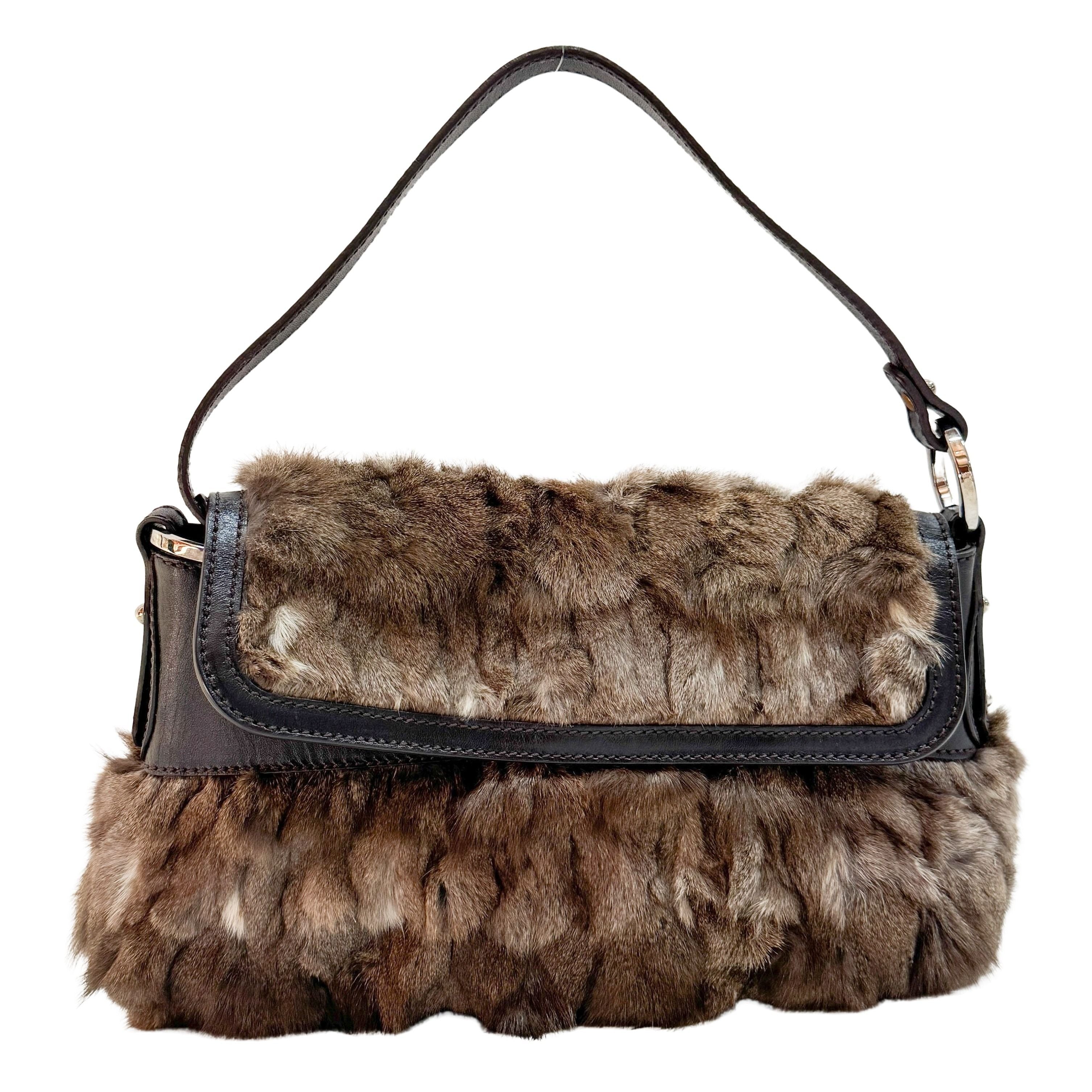 Chef Brown Pony Hair Shoulder Bag