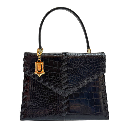 Cassandra Black Leather Handbag