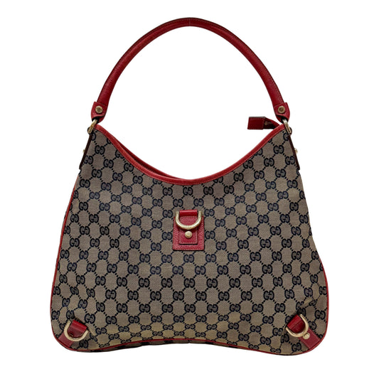 GG Canvas D-Ring Abbey Hobo Bag