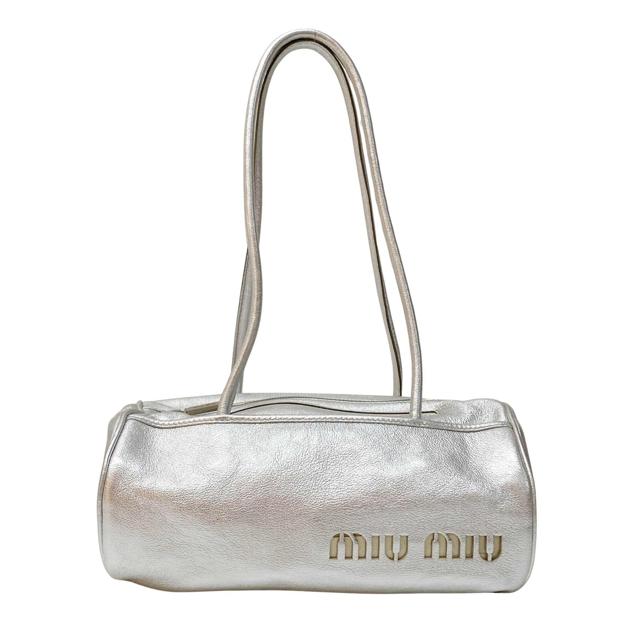 Archive Light Up Silver Leather Shoulder Bag