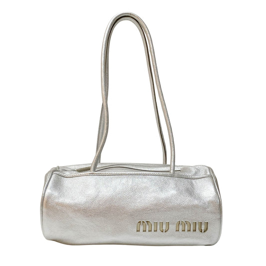 Archive Light Up Silver Leather Shoulder Bag