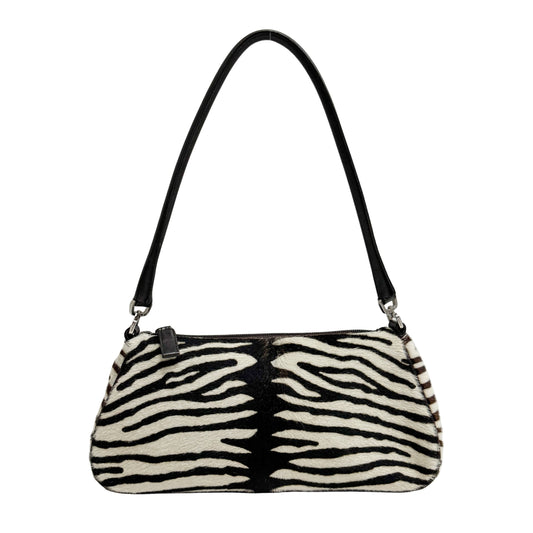 Zebra Print Pony Hair Shoulder Bag