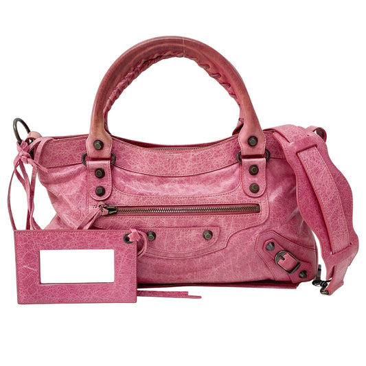 The First Pink Calfskin Leather Two Way Bag