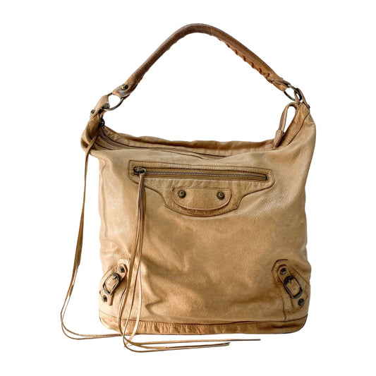 The Day Brown Calfskin Leather Hobo Bag