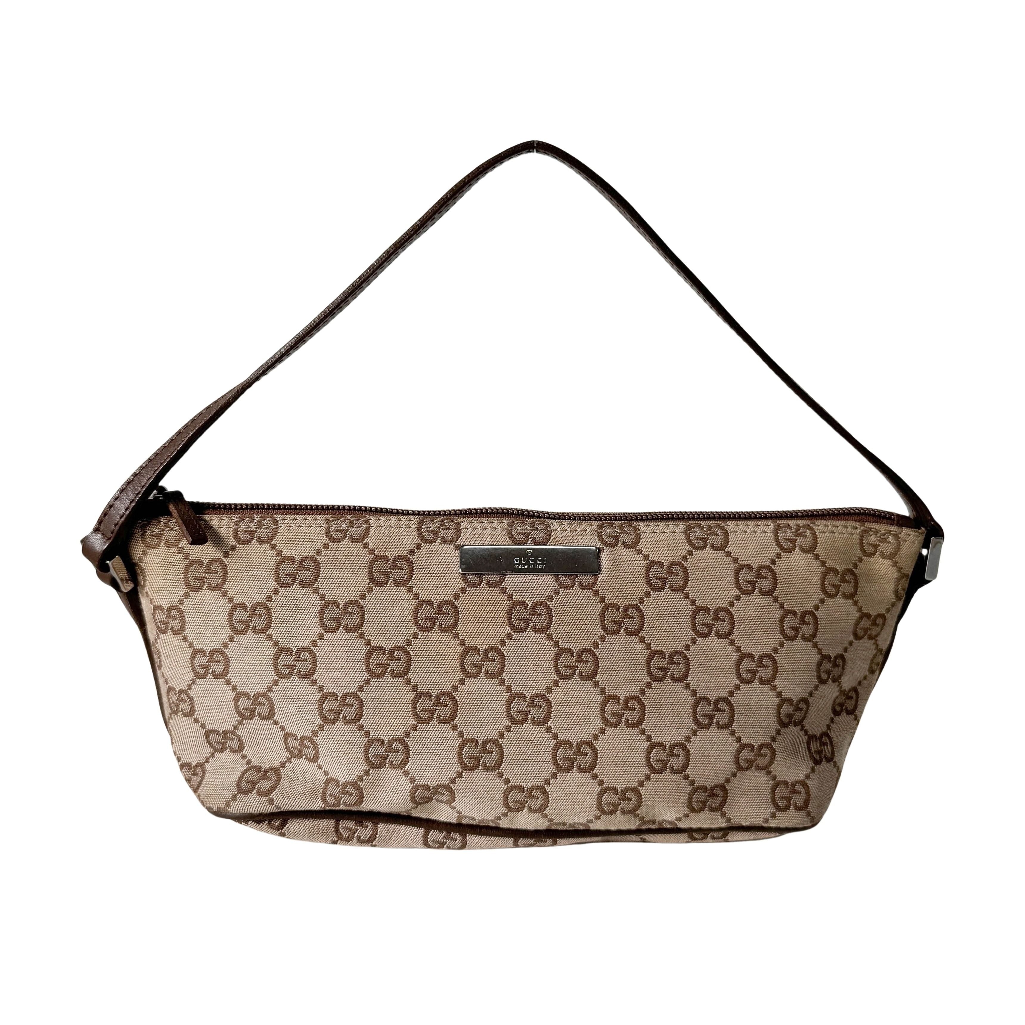 GG Canvas Brown Pouch Bag