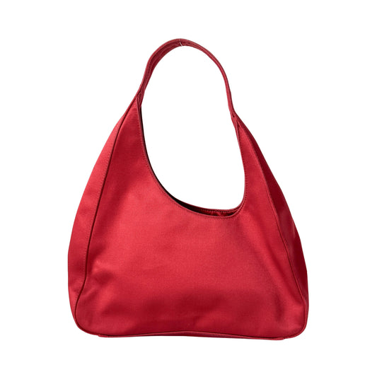 Red Satin Shoulder Bag