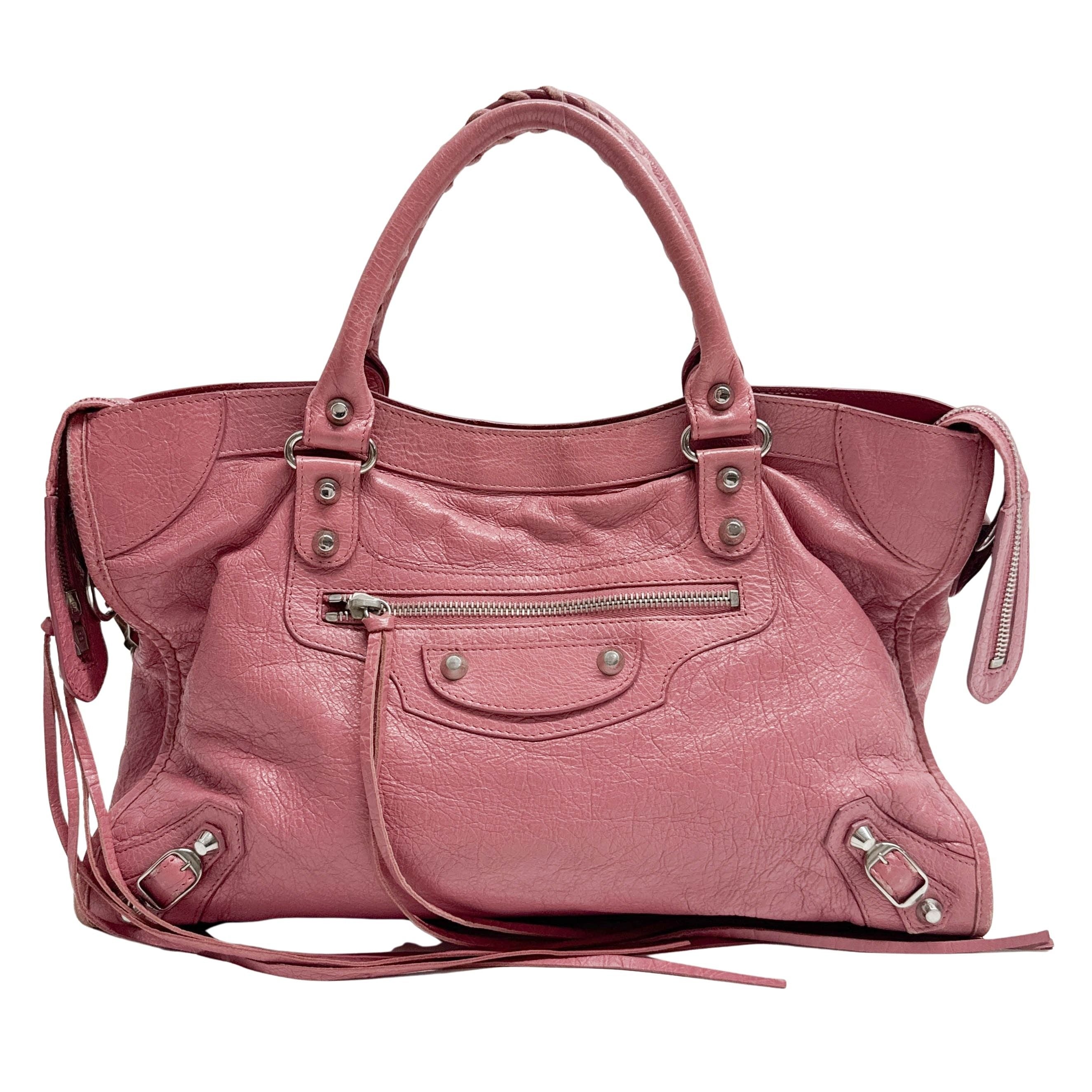 City Pink Leather Two Way Bag