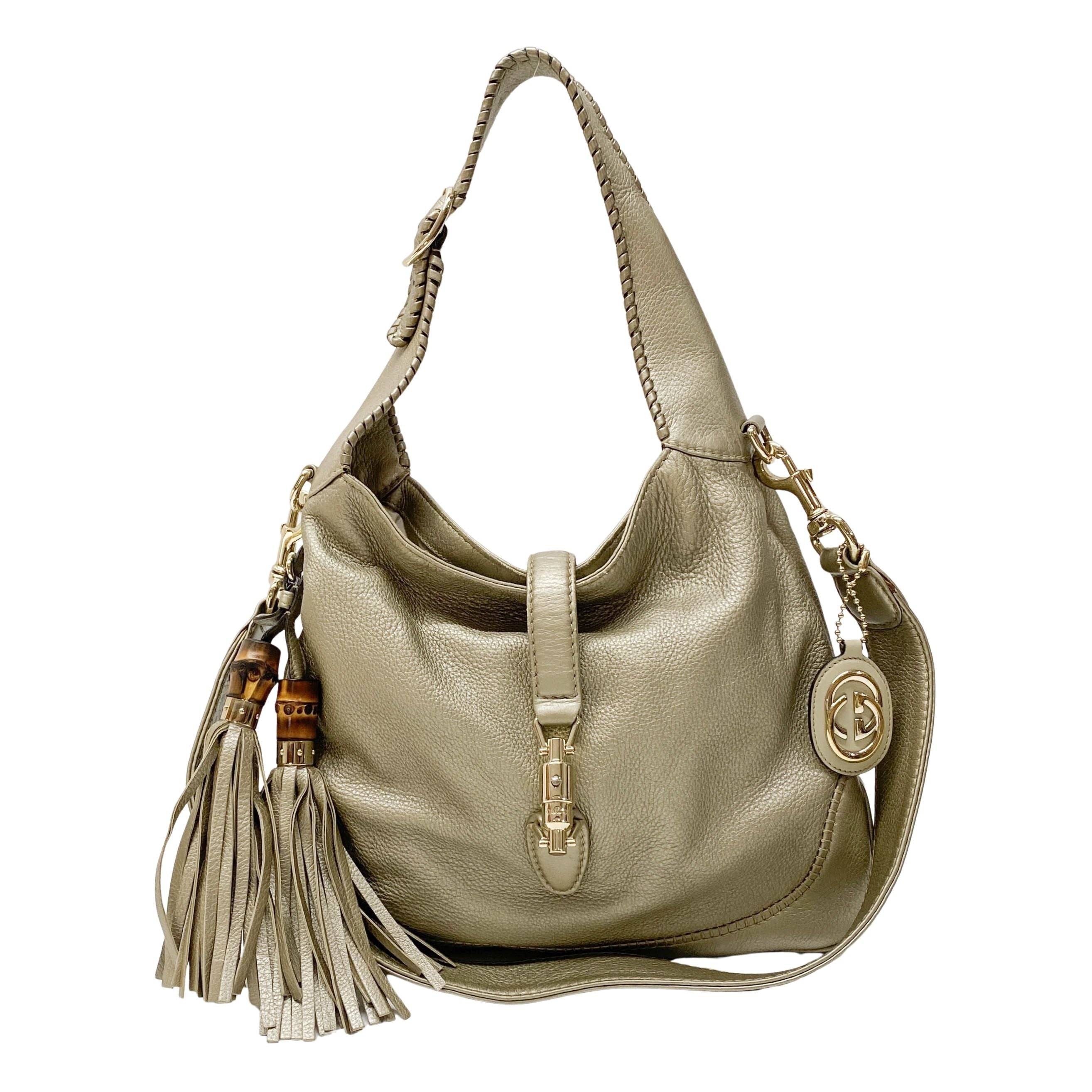 Jackie Gold Metallic Shoulder Bag