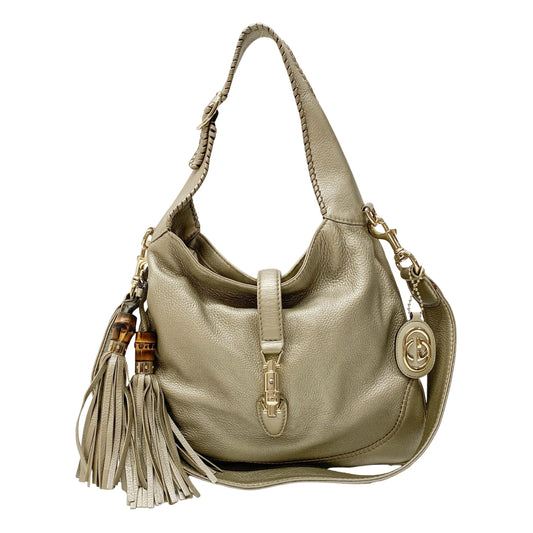 Jackie Gold Metallic Shoulder Bag