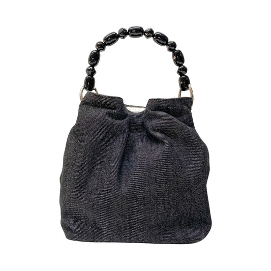 Malice Pearl Black Denim Hand Bag